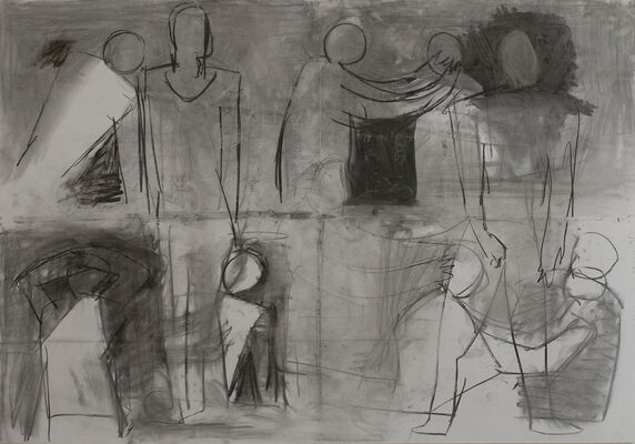 untitled, 2013, charcoal on paper, 140x200