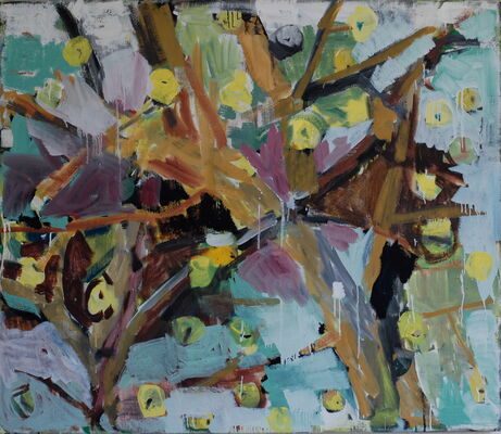 apfelbild, 2019, oel auf leinwand, 120x140