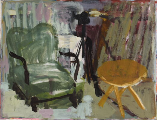 Innenraum, 2025, Öl auf Leinwand, 50x60