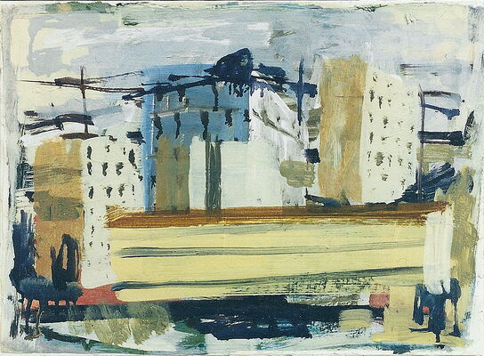 quartier, 2001, oel auf leinwand, 30x41