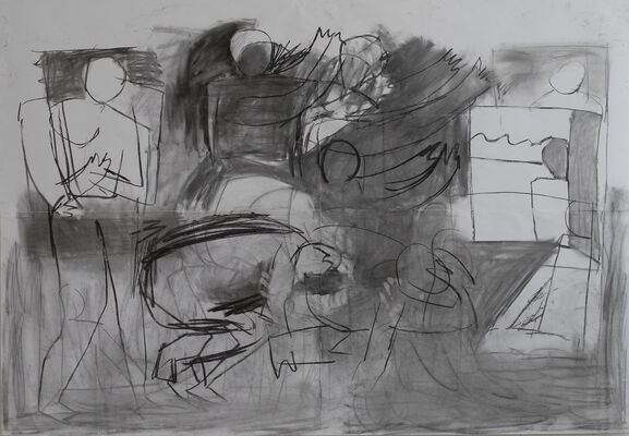 untitled, 2013, charcoal on paper, 140x200