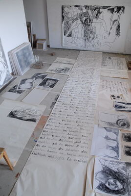 Atelierimpressionen aus Jens des Schweizer Kunstmalers Willi Müller
