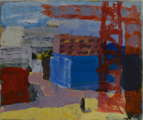 Quartier, 2026, Öl auf Leinwand, 31x37