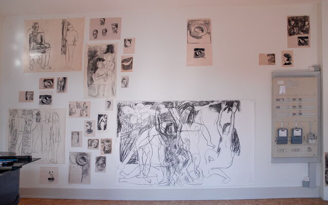 Atelierimpressionen aus Jens des Schweizer Kunstmalers Willi Müller