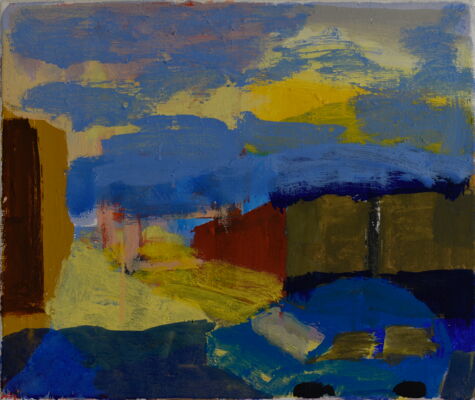 Quartier, 2026, Öl auf Leinwand, 31x37
