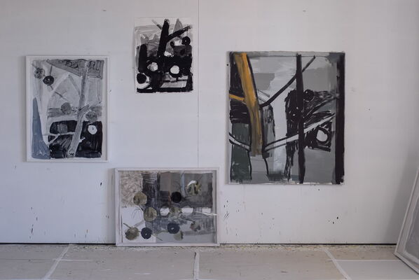 Atelierimpressionen aus Jens des Schweizer Kunstmalers Willi Müller