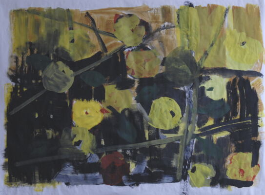 apfelbild, 2009. oil on paper, 63x81