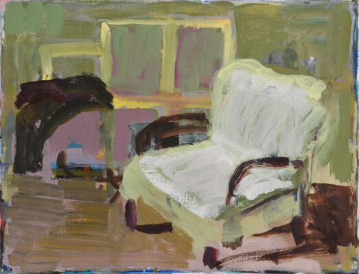 Innenraum, 2025, Öl auf Leinwand, 50x60