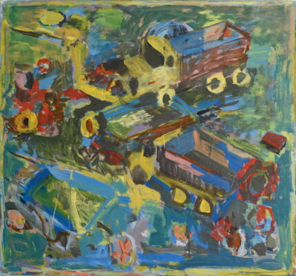 Spielzeug, 2025, Öl auf Leinwand, 120x140