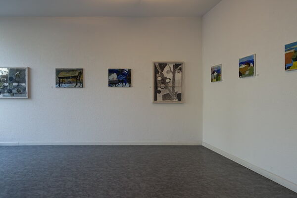 Ausstellungsimpressionen des Schweizer Kunstmalers Willi Müller