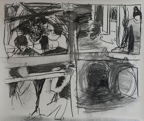 passion, 2013, charcoal on paper, 150x160