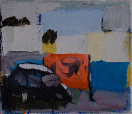quartier, 2016, oel auf leinwand, 30x35
