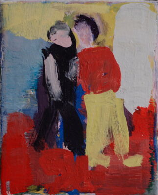 zwei figuren, 2012, oil on canvas, 22x18