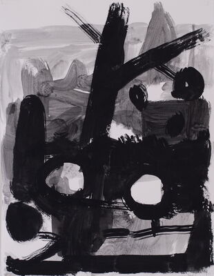 die schwarzen äpfel, 2014, gouache auf papier, 65x55