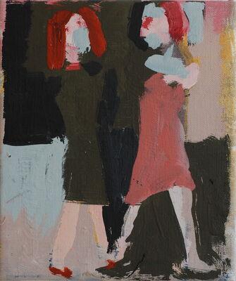 szene, 2012, oel auf leinwand, 22x18
