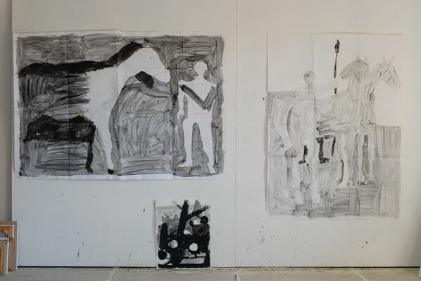 Atelierimpressionen aus Jens des Schweizer Kunstmalers Willi Müller