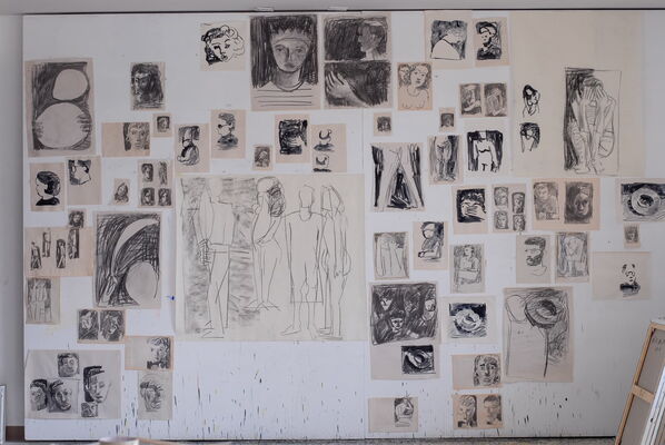 Atelierimpressionen aus Jens des Schweizer Kunstmalers Willi Müller
