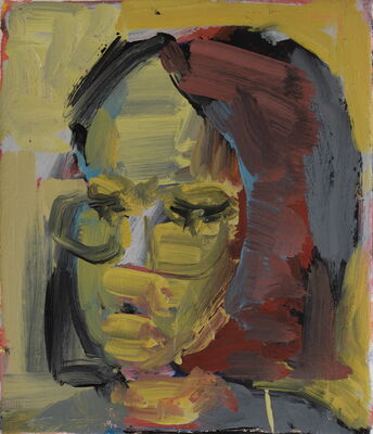 zugportrait, 2018, oel auf leinwand, 27x23