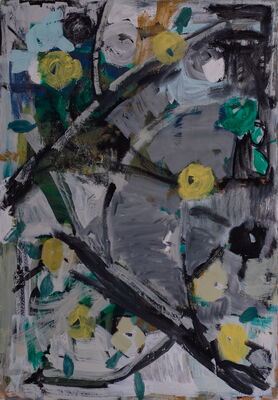 apfelbild, 2019, oel auf leinwand, 100x70