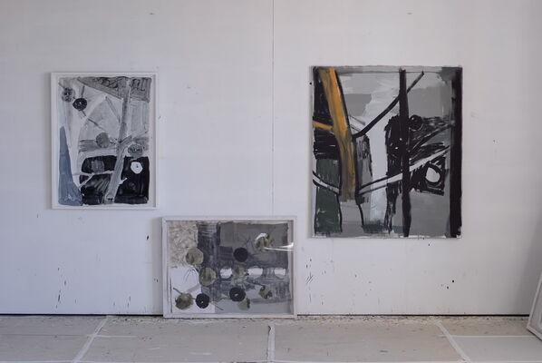 Atelierimpressionen aus Jens des Schweizer Kunstmalers Willi Müller