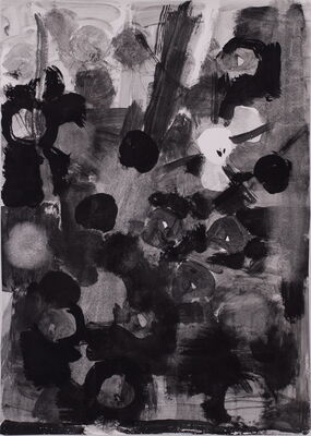 die schwarzen äpfel, 2014, gouache auf papier, 65x55