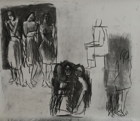 passion, 2013, charcoal on paper, 150x160