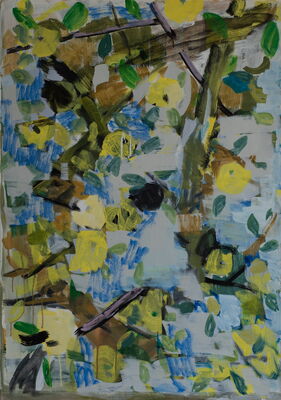 apfelbild, 2020, oel auf leinwand, 100x70