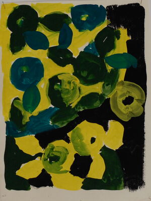 apfelbild, 2019, oel auf papier, 30x25