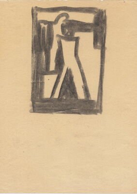 ohne titel, 1993, kohle auf papier, 29x21