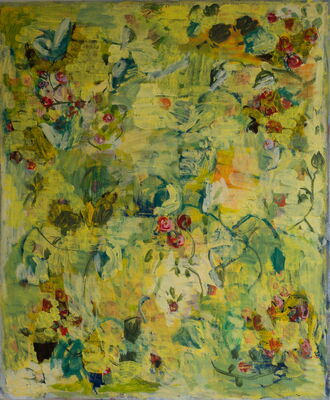 blumen, 2021, oel auf leinwand, 120x100