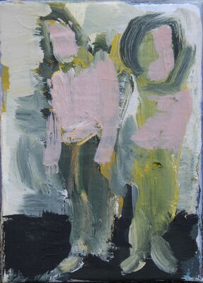 szene, 2009, oel auf leinwand, 28x20
